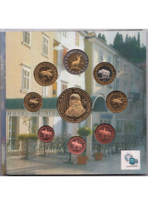 SLOVENIA 2004 serie completa 8 monete + Medaglia 5 Euro Pattern